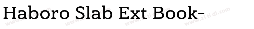 Haboro Slab Ext Book字体转换